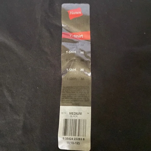 NWT Hanes 50/50 Heavyweight Black T-shirt - Picture 2 of 3